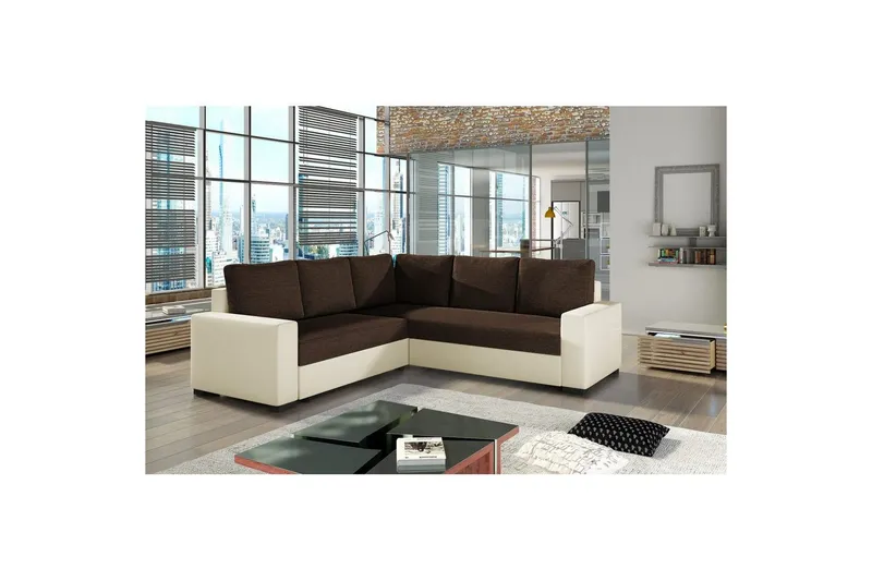 Sektion Eltap Canis 235x235x89 cm - Sawana 16, Soft 33, Brun — Sawana 16, Soft 33, Brun