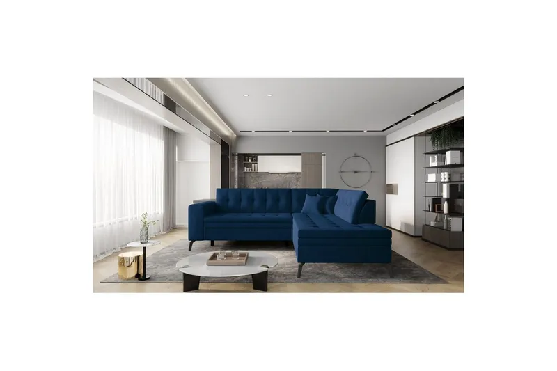 Sektion Eltap Lanvin 260x210x93 cm - Nube 40, Blå, Höger — Nube 40, Blå, Höger