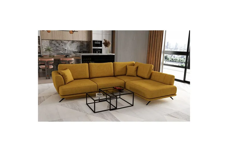 Sektion Eltap Larde 286x191x90 cm - Gojo 45, Gul, Höger — Gojo 45, Gul, Höger