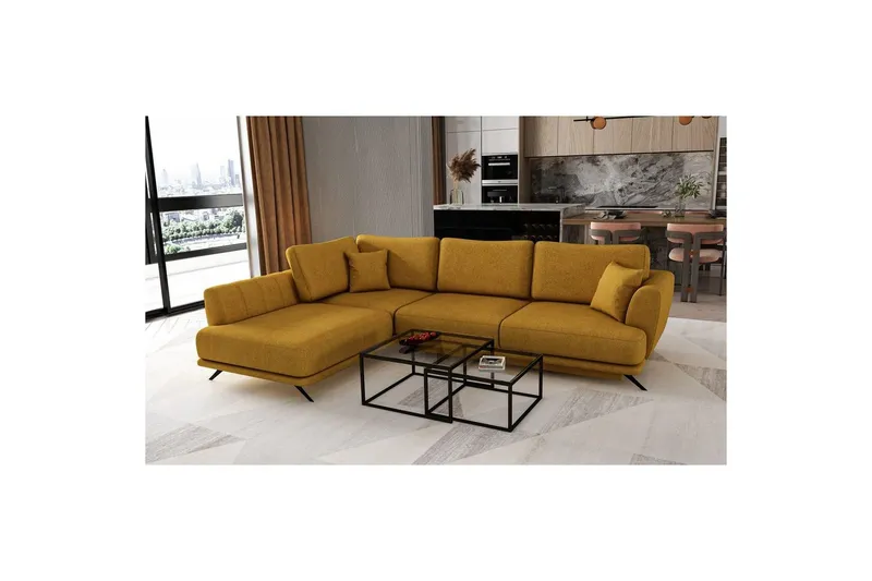 Sektion Eltap Larde 286x191x90 cm - Gojo 45, Gul, Vänster — Gojo 45, Gul, Vänster