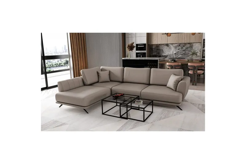 Sektion Eltap Larde 286x191x90 cm - Savoi 7, Beige, Vänster — Savoi 7, Beige, Vänster