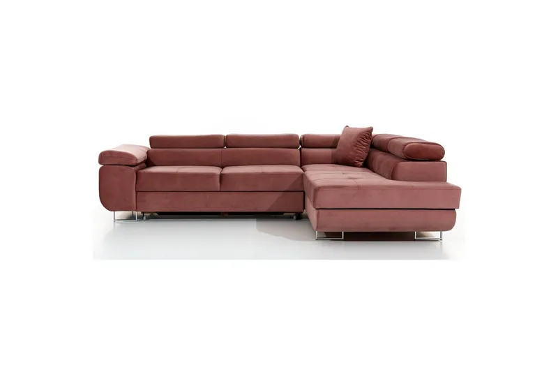Sektionssoffa Eltap Anton 272x203x85 cm - Monolith 63, Rosa, Höger — Monolith 63, Rosa, Höger