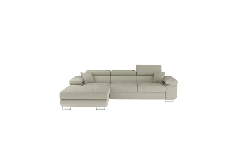 Sektionssoffa Eltap Armando 289x85x203 cm - Jarell 18, Ljusbeige, Vänster — Jarell 18, Ljusbeige, Vänster