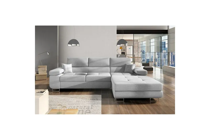 Sektionssoffa Eltap Armando 289x85x203 cm - Sawana 21, Grå, Höger — Sawana 21, Grå, Höger