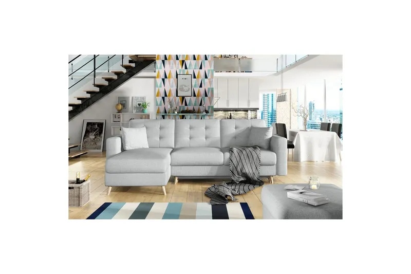 Sektionssoffa Eltap Asgard L 248x93x162 cm - Sawana 05, Grå — Sawana 05, Grå