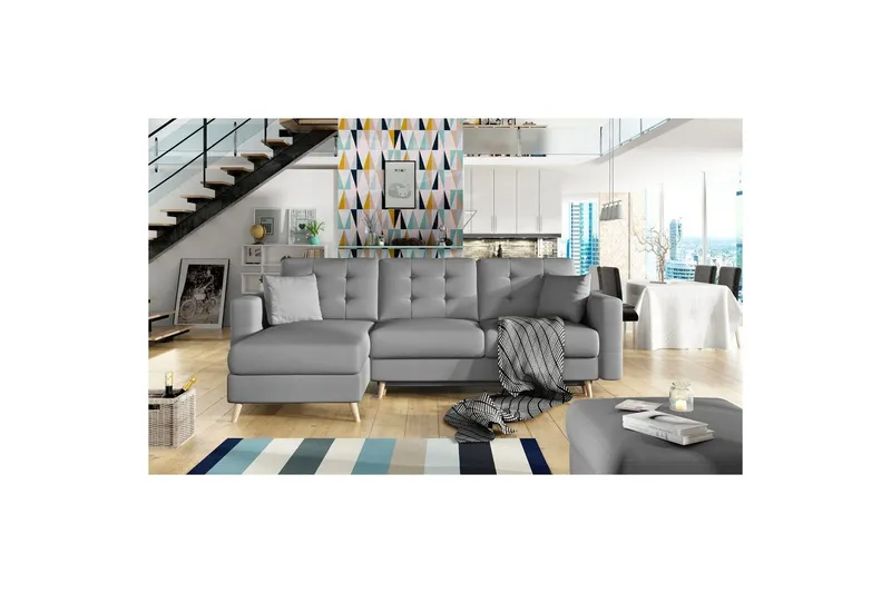 Sektionssoffa Eltap Asgard L 248x93x162 cm - Soft 29, Grå — Soft 29, Grå