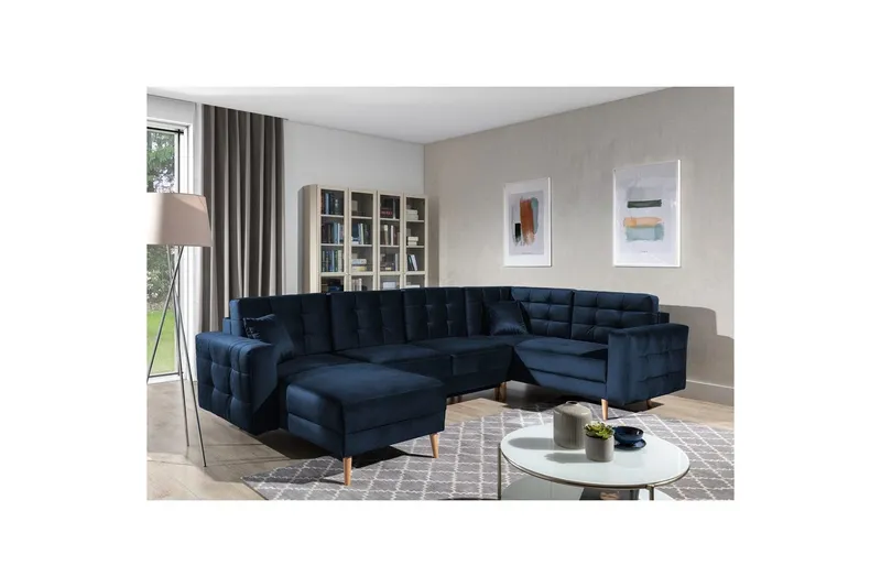 Sektionssoffa Eltap Asgard U 326x202x93 cm - Monolith 79, Mörkblå — Monolith 79, Mörkblå