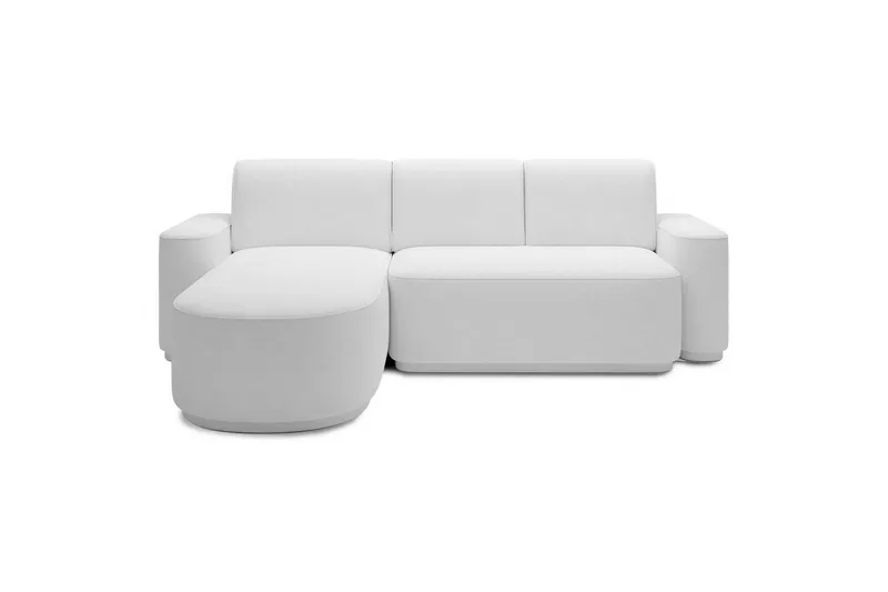 Sektionssoffa Eltap Aurumm 285x92x180 cm - Paolli 01 Vit, Vänster — Paolli 01 Vit, Vänster