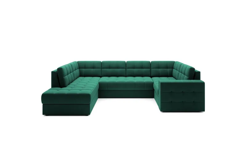 Sektionssoffa Eltap Blewett 299x198x82 cm - Lukso 35, Grön, Vänster — Lukso 35, Grön, Vänster
