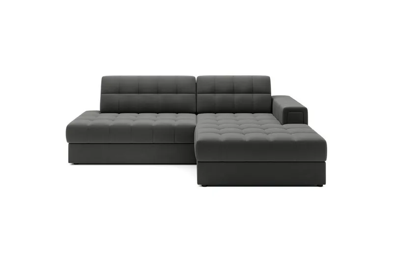Sektionssoffa Eltap Blezalt 240x150x82 cm - Sola 6, Mörkgrå, Höger — Sola 6, Mörkgrå, Höger