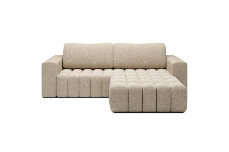 Sektionssoffa Eltap Bonett 250x175x92 cm - Dora 21 Beige, Höger — Dora 21 Beige, Höger