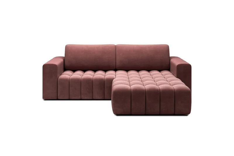 Sektionssoffa Eltap Bonett 250x175x92 cm - Monolith 63, Rosa, Höger — Monolith 63, Rosa, Höger