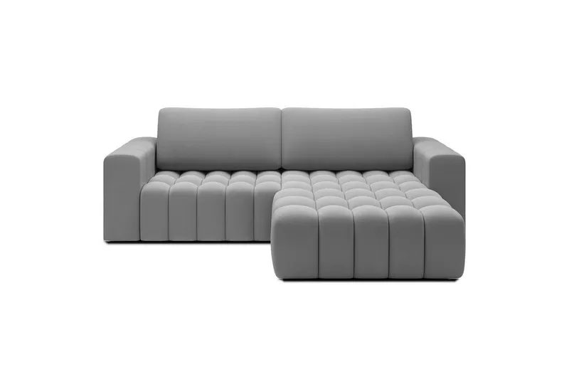 Sektionssoffa Eltap Bonett 250x175x92 cm - Paros 05, Ljusgrå, Höger — Paros 05, Ljusgrå, Höger
