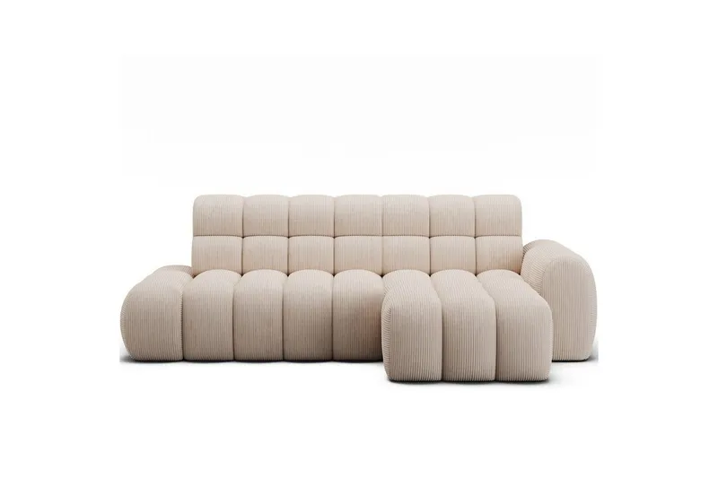Sektionssoffa Eltap Ceedro 283x165x98 cm - Jarell 20, Beige, Höger — Jarell 20, Beige, Höger