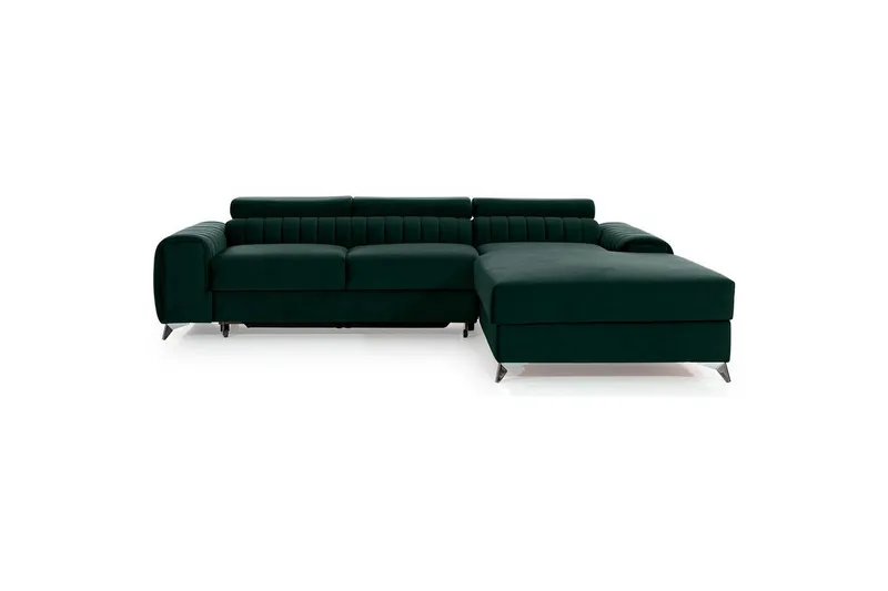 Sektionssoffa Eltap Grayson 278x205x92 cm - Loco 35, Mörkgrön, Höger — Loco 35, Mörkgrön, Höger