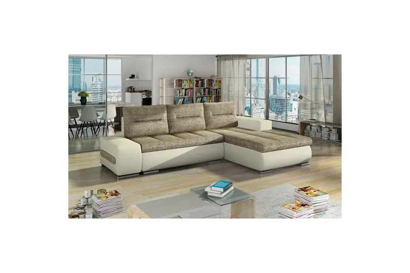 Sektionssoffa Eltap Ottavio 275x180x85 cm - Berlin 03, Soft 33, Beige, Höger — Berlin 03, Soft 33, Beige, Höger
