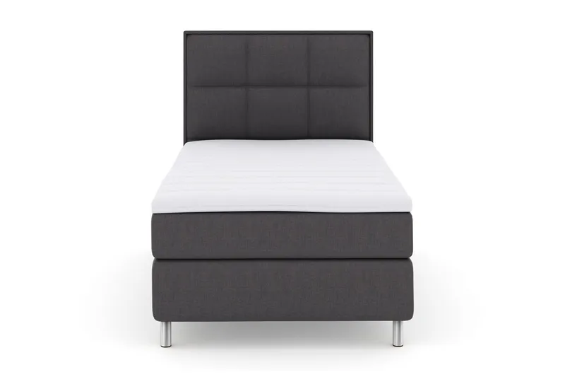 Select No 3 Komplett Sängpaket 120x200 Fast - Mörkgrå/Metall (Art.nr 247570) — Mörkgrå/Metall