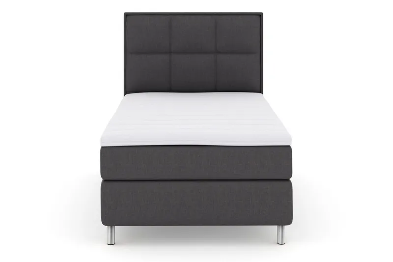 Select No 3 Komplett Sängpaket 120x200 Medium - Mörkgrå/Metall (Art.nr 247590) — Mörkgrå/Metall