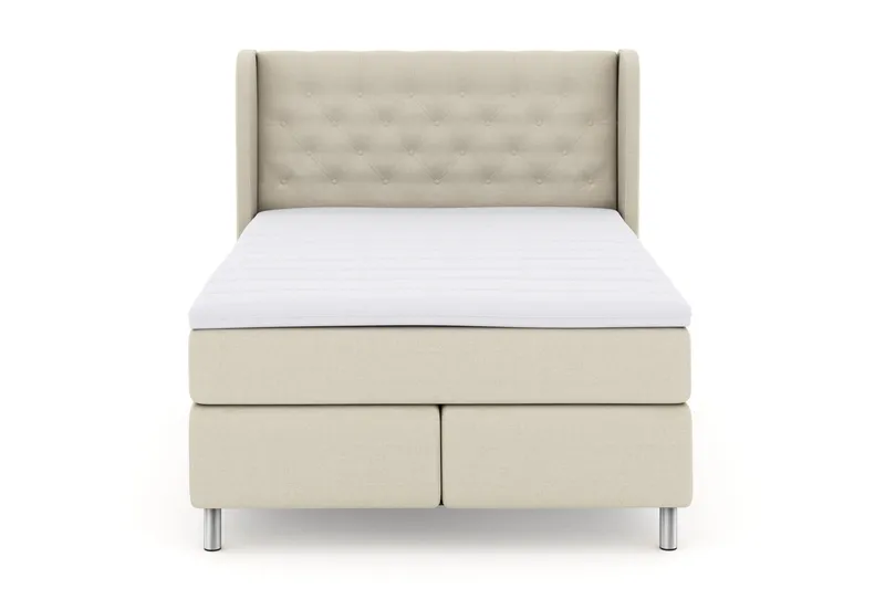 Select No 3 Komplett Sängpaket 140x200 Fast - Beige/Metall (Art.nr 247335) — Beige/Metall