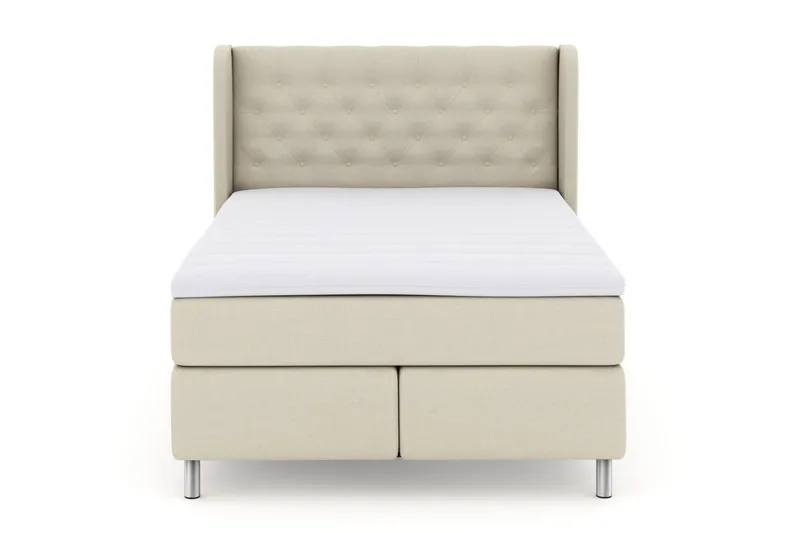 Select No 3 Komplett Sängpaket 160x200 Fast - Beige/Metall (Art.nr 247339) — Beige/Metall