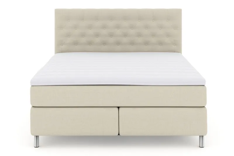 Select No 3 Komplett Sängpaket 180x200 Fast/Medium - Beige/Metall (Art.nr 247503) — Beige/Metall