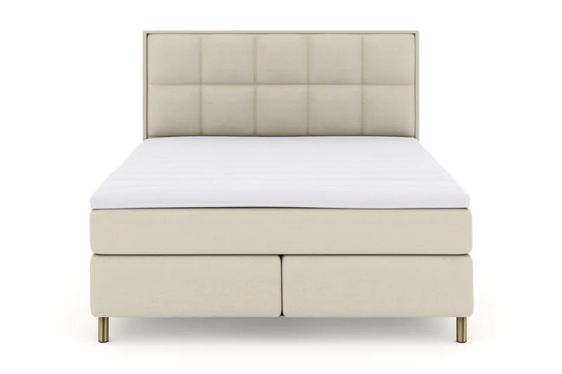 Select No 3 Komplett Sängpaket 210x210 Fast - Beige/Koppar (Art.nr 247647) — Beige/Koppar
