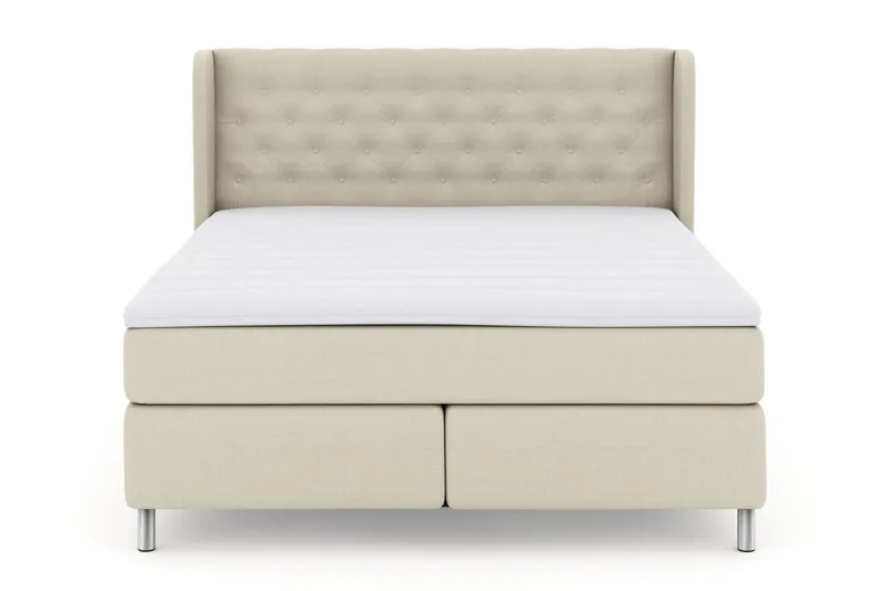 Select No 3 Komplett Sängpaket 210x210 Fast - Beige/Metall (Art.nr 247347) — Beige/Metall