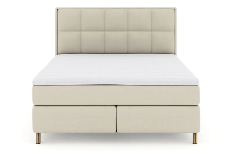 Select No 3 Komplett Sängpaket 210x210 Fast/Medium - Beige/Koppar (Art.nr 247687) — Beige/Koppar