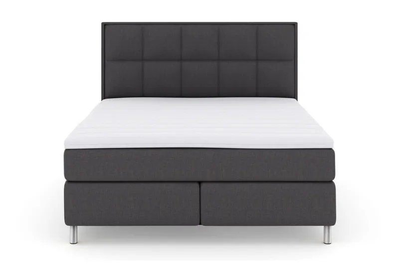 Select No 3 Komplett Sängpaket 210x210 Fast - Mörkgrå/Metall (Art.nr 247586) — Mörkgrå/Metall