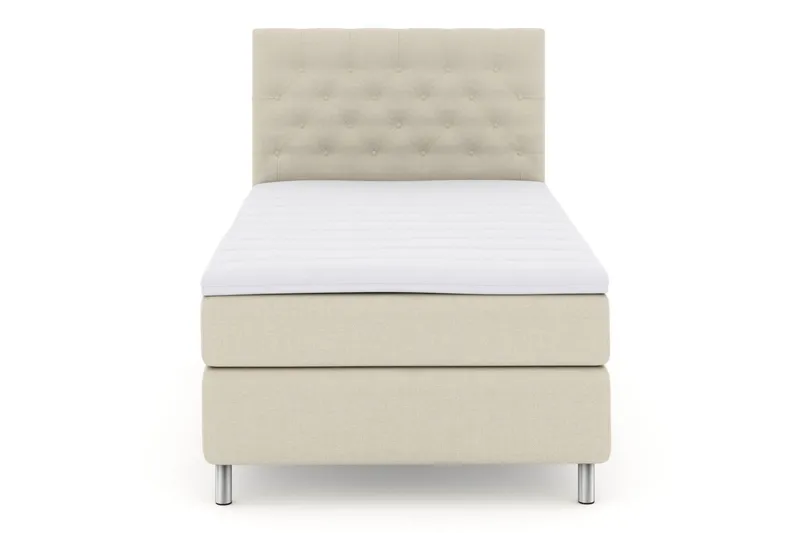 Select No 3 Kontinentalsäng 120x200 Fast - Beige/Metall — Beige/Metall