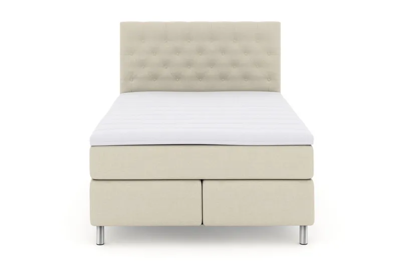 Select No 3 Kontinentalsäng 160x200 Fast/Medium - Beige/Metall — Beige/Metall