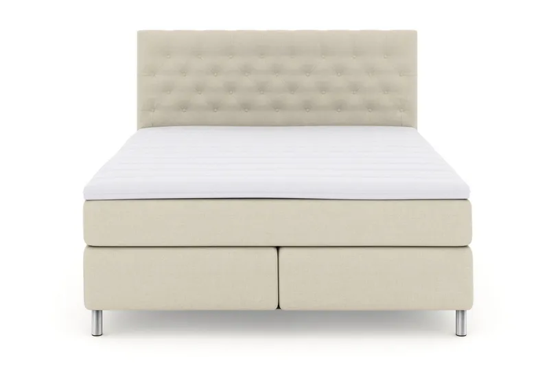 Select No 3 Kontinentalsäng 180x200 Fast - Beige/Metall — Beige/Metall