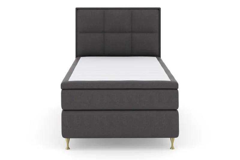 Select No 4 Komplett Sängpaket 120x200 Fast - Mörkgrå/Guld (Art.nr 248830) — Mörkgrå/Guld