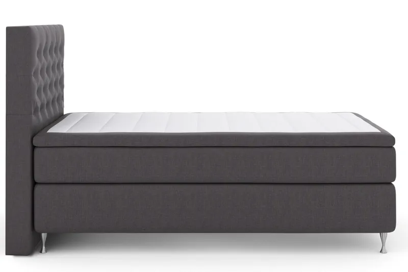 Select No 4 Komplett Sängpaket 120x200 Fast - Mörkgrå/Silver (Art.nr 248410) — Mörkgrå/Silver
