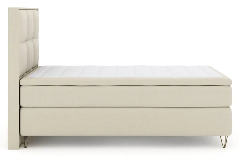 Select No 4 Komplett Sängpaket 120x200 Medium - Beige/Metall V-form (Art.nr 248908) — Beige/Metall V-form