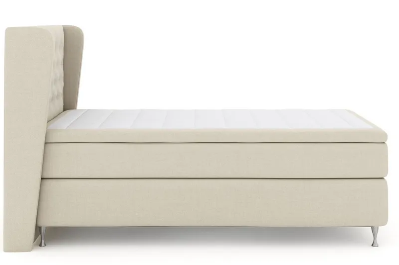 Select No 4 Komplett Sängpaket 120x200 Medium - Beige/Silver (Art.nr 248071) — Beige/Silver
