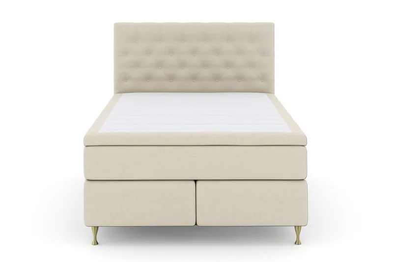 Select No 4 Komplett Sängpaket 140x200 Fast - Beige/Guld (Art.nr 248475) — Beige/Guld