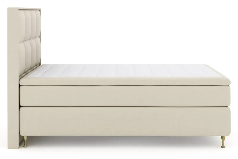 Select No 4 Komplett Sängpaket 140x200 Fast - Beige/Guld (Art.nr 248835) — Beige/Guld