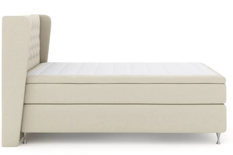 Select No 4 Komplett Sängpaket 140x200 Fast - Beige/Silver (Art.nr 248055) — Beige/Silver