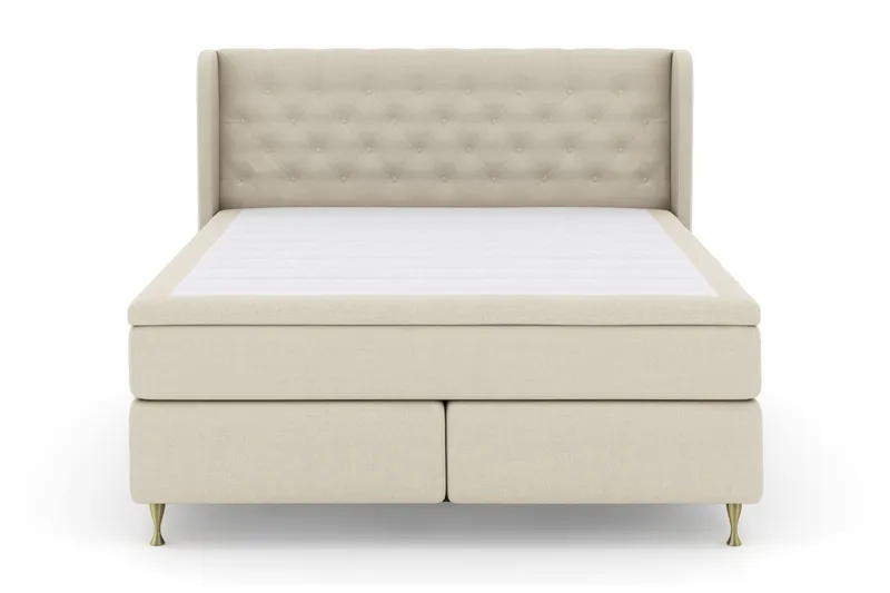 Select No 4 Komplett Sängpaket 160x200 Fast - Beige/Guld (Art.nr 248119) — Beige/Guld