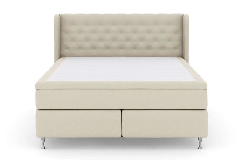 Select No 4 Komplett Sängpaket 160x200 Fast - Beige/Silver (Art.nr 248059) — Beige/Silver