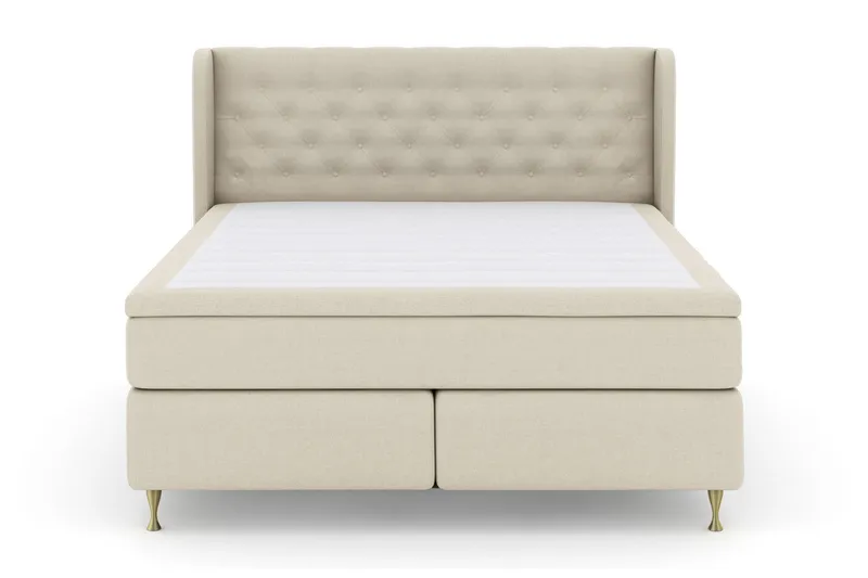 Select No 4 Komplett Sängpaket 160x200 Fast/Medium - Beige/Guld (Art.nr 248159) — Beige/Guld