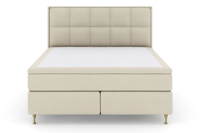 Select No 4 Komplett Sängpaket 180x200 Fast - Beige/Guld (Art.nr 248843) — Beige/Guld
