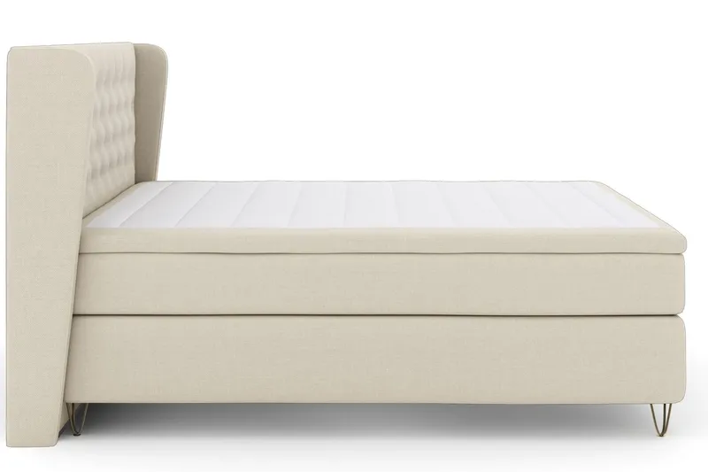 Select No 4 Komplett Sängpaket 180x200 Fast - Beige/Metall V-form (Art.nr 248183) — Beige/Metall V-form