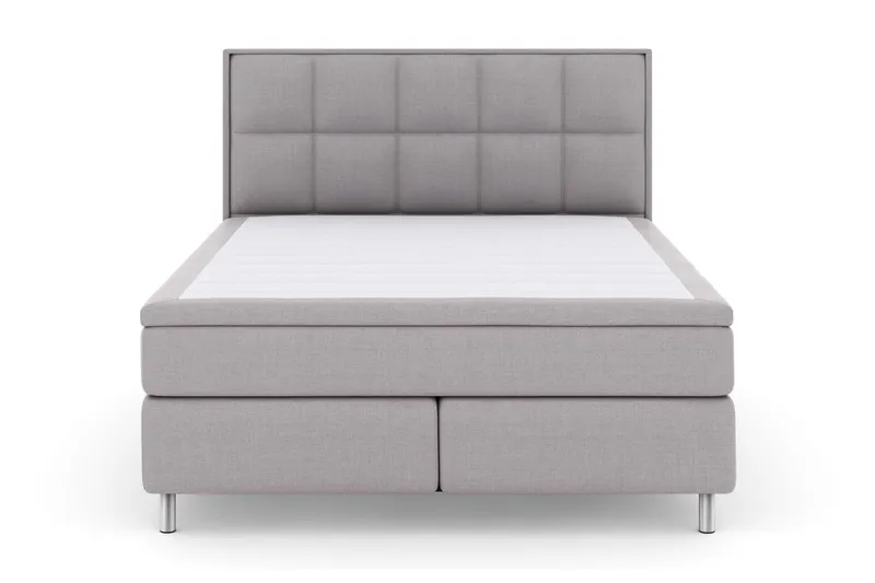 Select No 4 Komplett Sängpaket 180x200 Fast - Ljusgrå/Metall (Art.nr 249021) — Ljusgrå/Metall