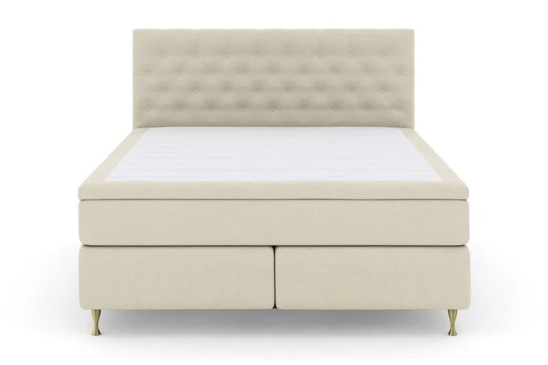 Select No 4 Komplett Sängpaket 180x200 Medium - Beige/Guld (Art.nr 248503) — Beige/Guld