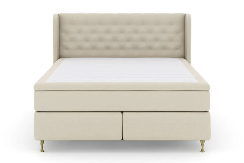 Select No 4 Komplett Sängpaket 180x200 Medium - Beige/Guld (Art.nr 248143) — Beige/Guld