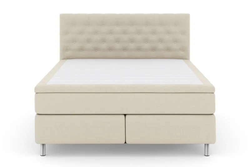 Select No 4 Kontinentalsäng 210x210 Fast - Beige/Metall — Beige/Metall