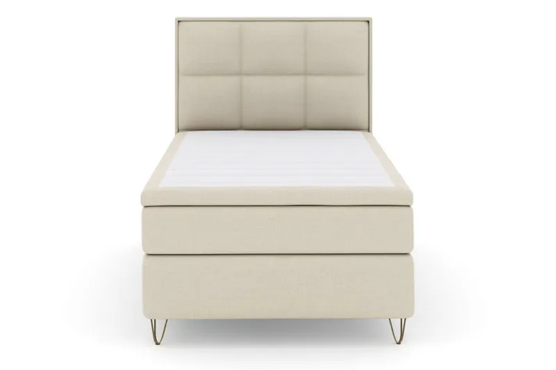 Select No 5 Komplett Sängpaket 120x200 Fast Watergel - Beige/Metall V-form (Art.nr 250811) — Beige/Metall V-form