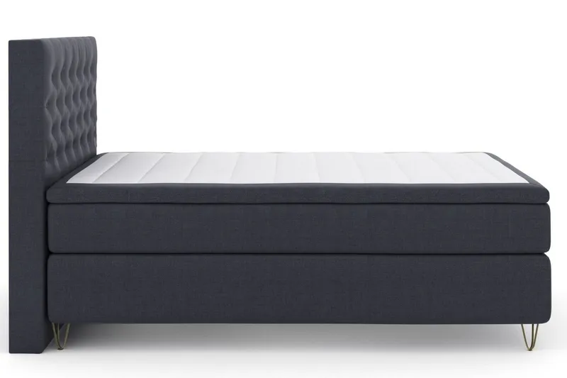 Select No 5 Komplett Sängpaket 140x200 Fast Latex - Blå/Metall V-form (Art.nr 250752) — Blå/Metall V-form